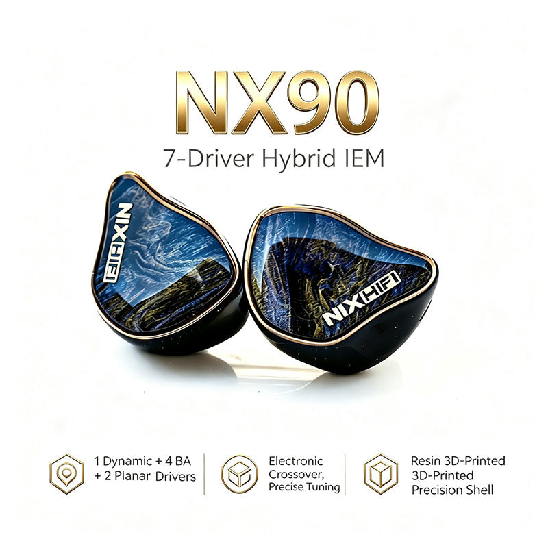 NIXHIFI NX9 Hybrid drive HiFi Earphone 1DD+4BA+2Planar 7 Units Monitor IEMs