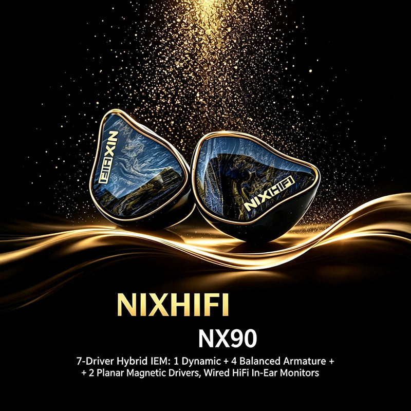 NIXHIFI NX9 Hybrid drive HiFi Earphone 1DD+4BA+2Planar 7 Units Monitor IEMs