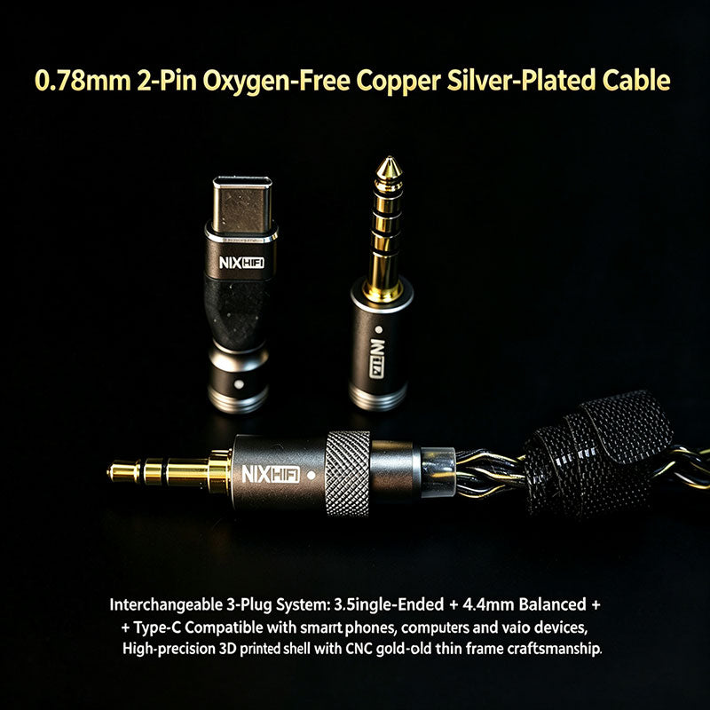 NIXHIFI NX9 Hybrid drive HiFi Earphone 1DD+4BA+2Planar 7 Units Monitor IEMs