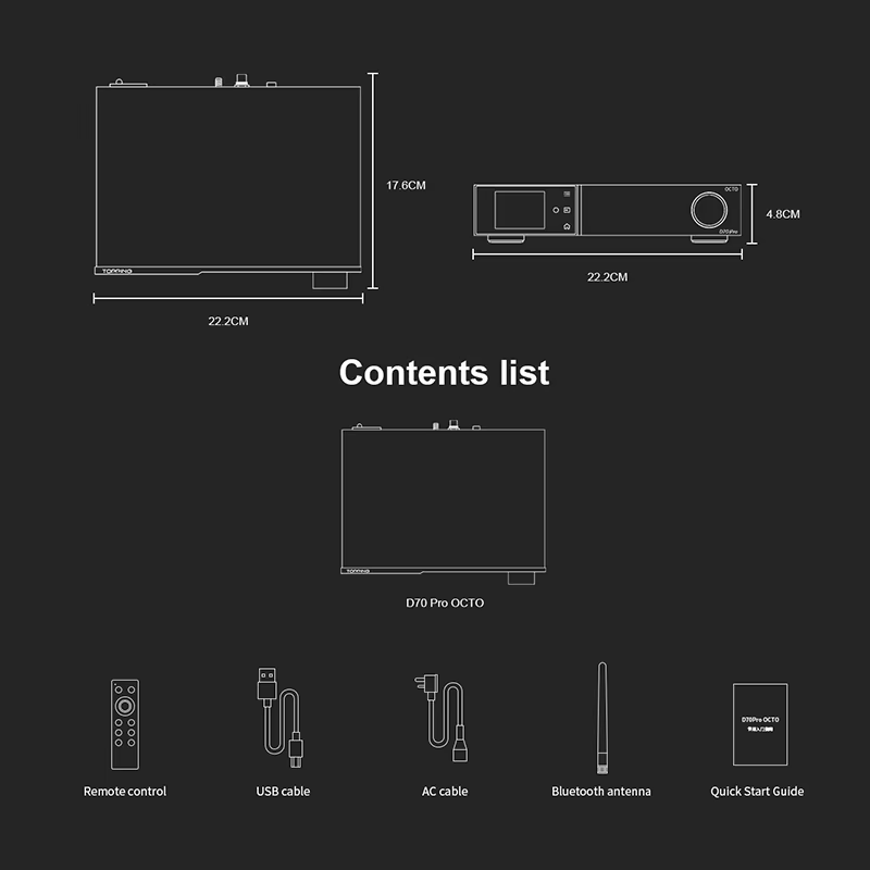 TOPPING D70 PRO OCTO HiFi DAC Bluetooth Decoder