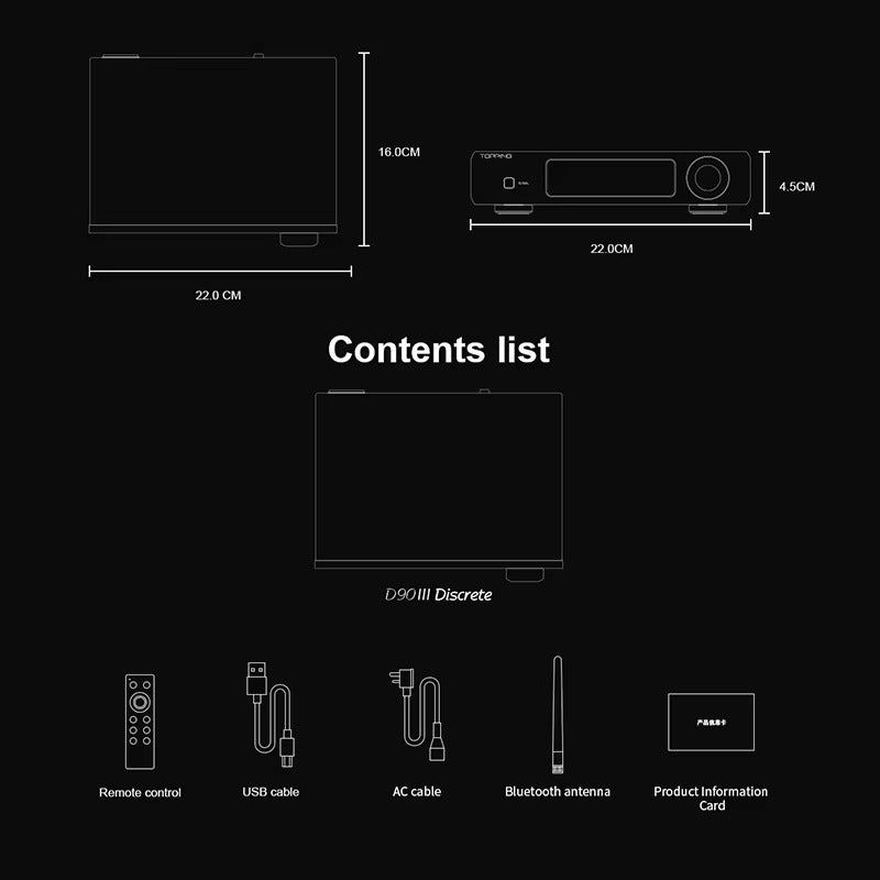 TOPPING D90 III Discrete Fully Balanced HiFi Decoder PCM768 DSD512 DAC