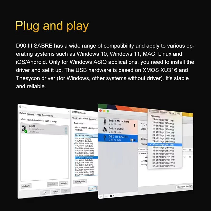 TOPPING D90 III Sabre Fully Balanced HIFI DAC Dual ESS9039S PRO Decoder